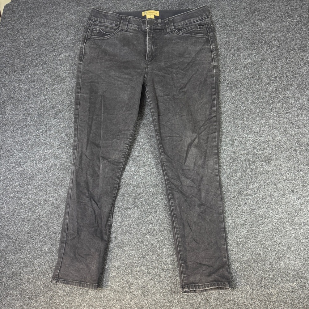 Democracy Ab Technology Tapered Leg Jeans Womens 14 Gray Denim Cotton Stretch